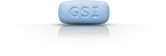 Blue Descovy HIV-1 treatment pill with "GSI" imprint