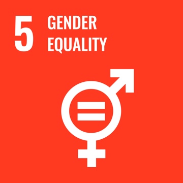 UN SDG goal of Gender Equality graphic